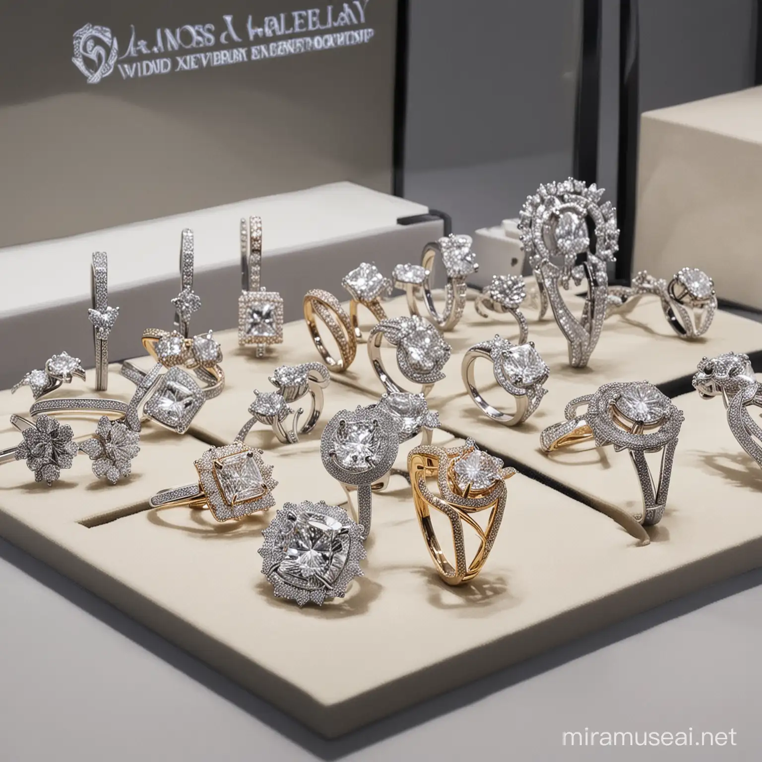 Diamond jewellry exhibition indoor
