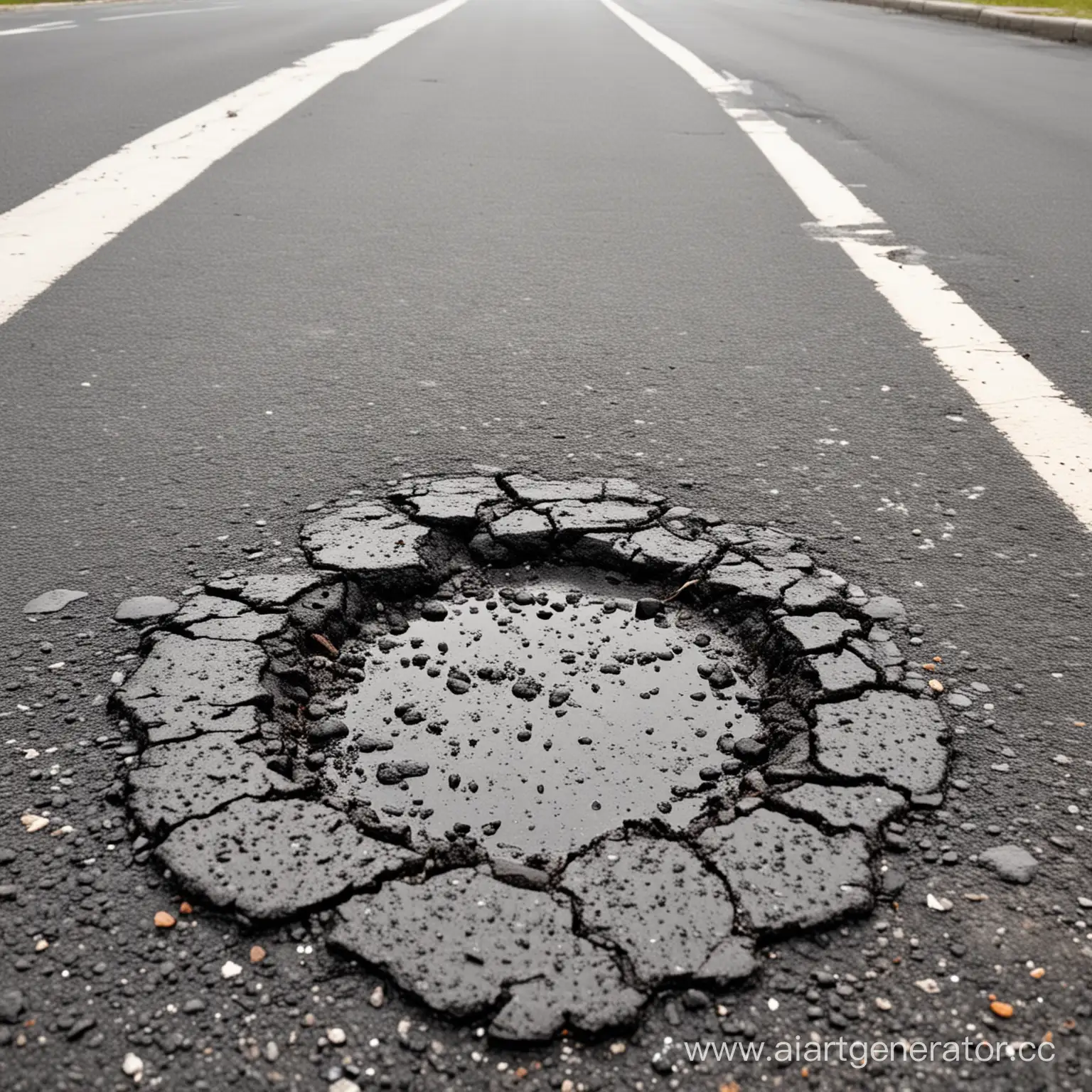 Closeup-View-of-Road-Pothole