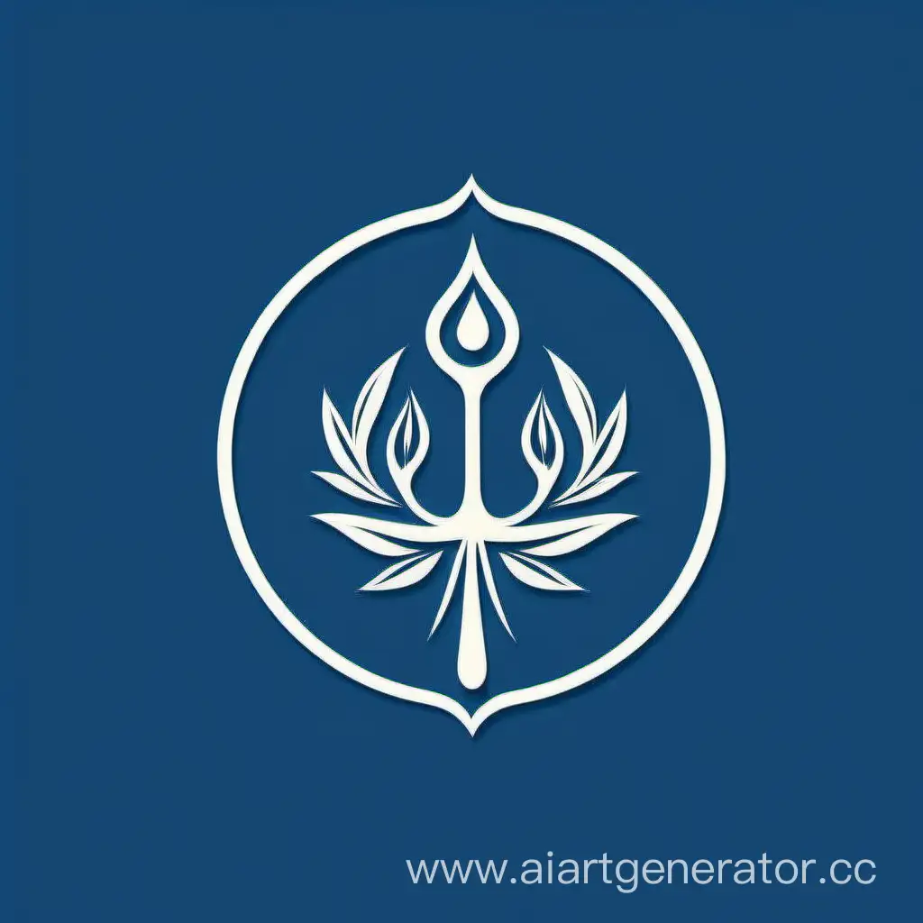 логотип для сайта, на синем фоне, EKOLOGIA ZDROWI,  изящно