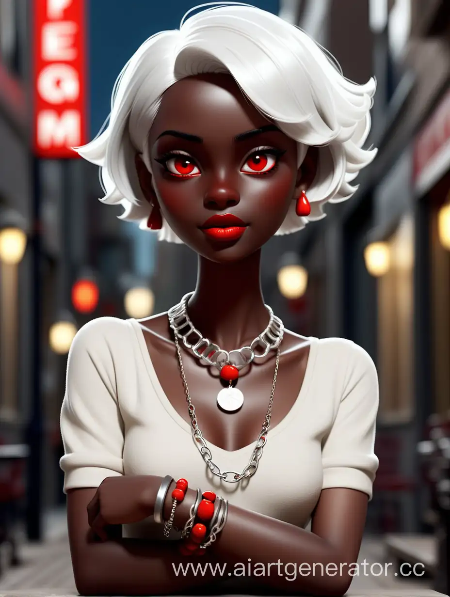 Elegant-DarkSkinned-Girl-with-Stylish-Accessories-and-Red-Shoes