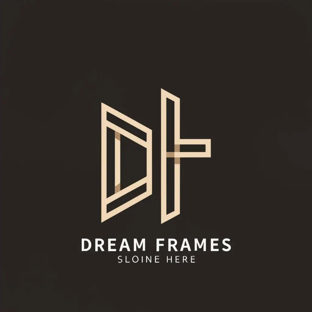 a logo design,with the text "dream frames", main symbol:df signature,Moderate,clear background