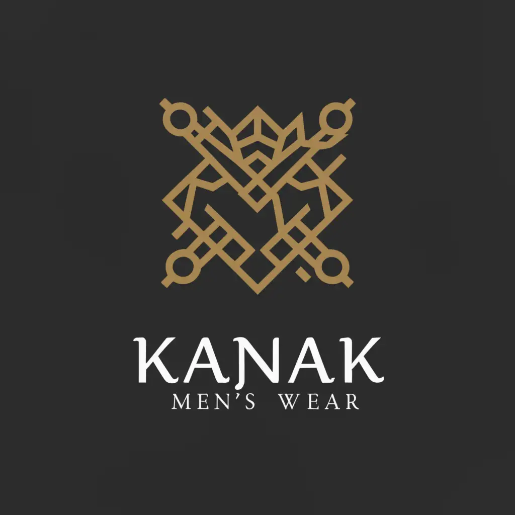 a logo design,with the text "Kanak Men’s wear", main symbol:Men’s wear,complex,clear background