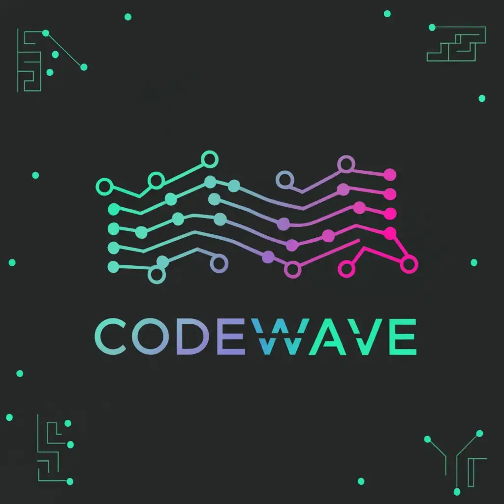 a logo design,with the text "Code Wave", main symbol:Wave,Moderate,be used in Technology industry,clear background