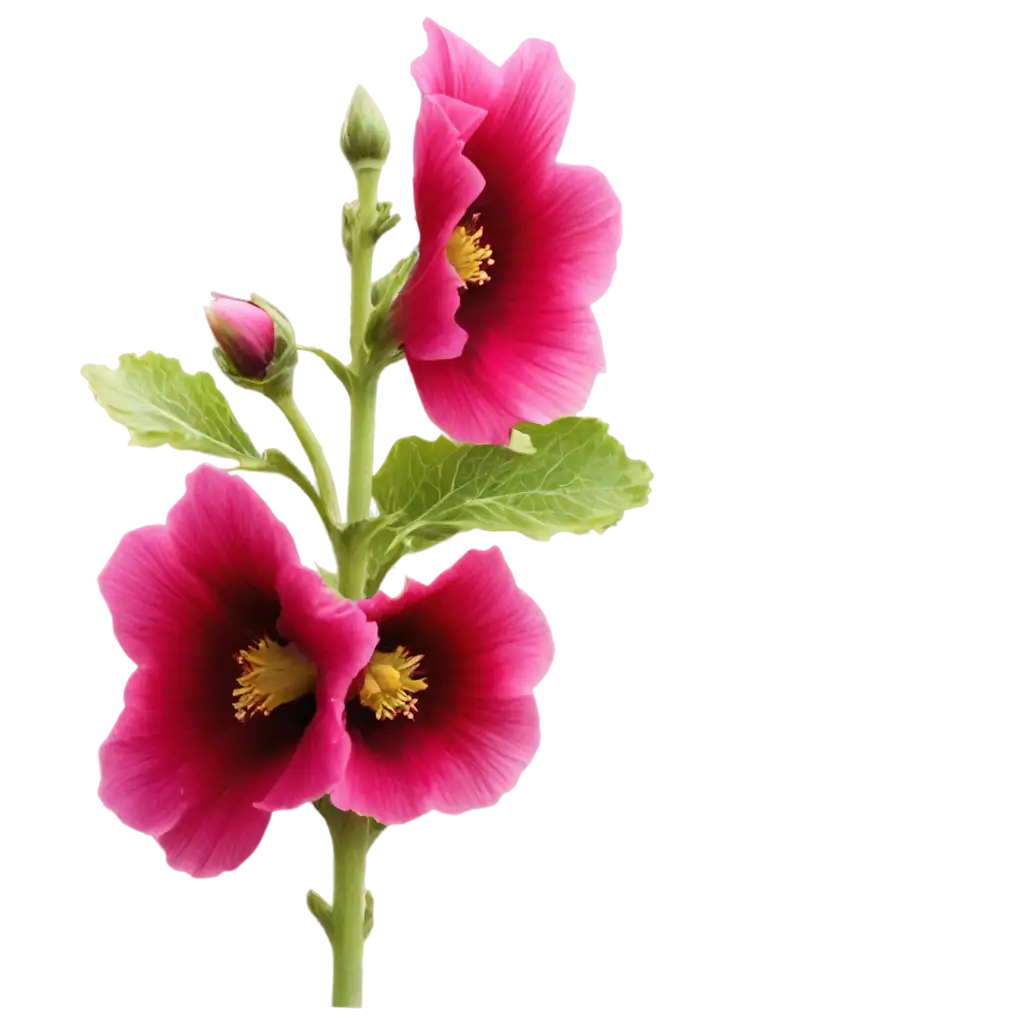 Vibrant-Hollyhock-Flower-PNG-Enhance-Your-Designs-with-Stunning-Floral-Imagery
