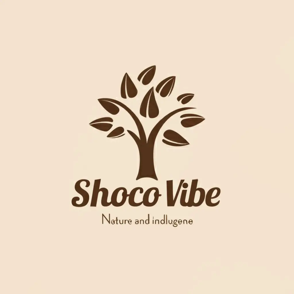 a logo design,with the text "Shoco Vibe", main symbol:tree chocolate,Moderate,clear background
