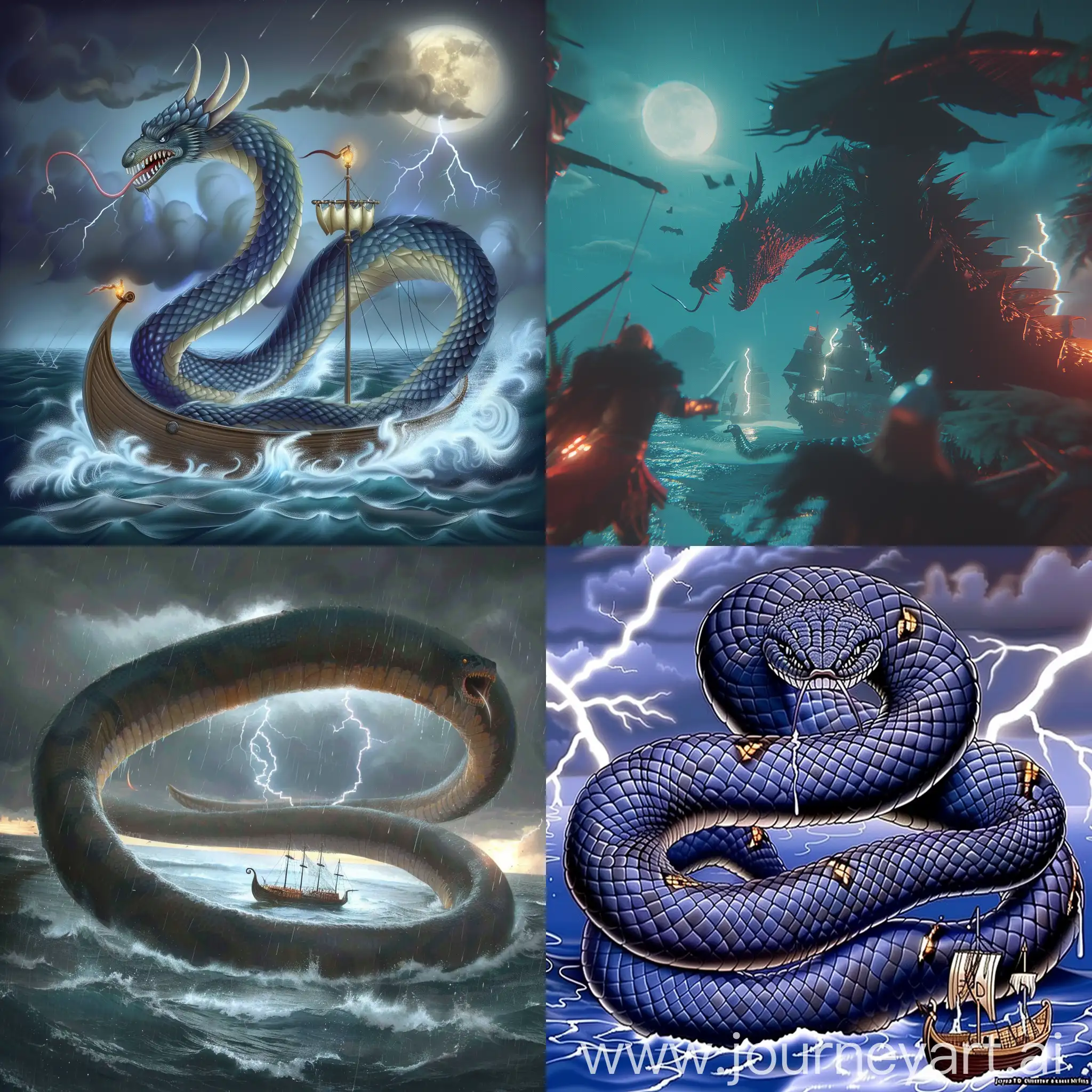 Epic-Battle-with-Jormungandr-Mythical-Sea-Serpent-in-Stormy-Seas