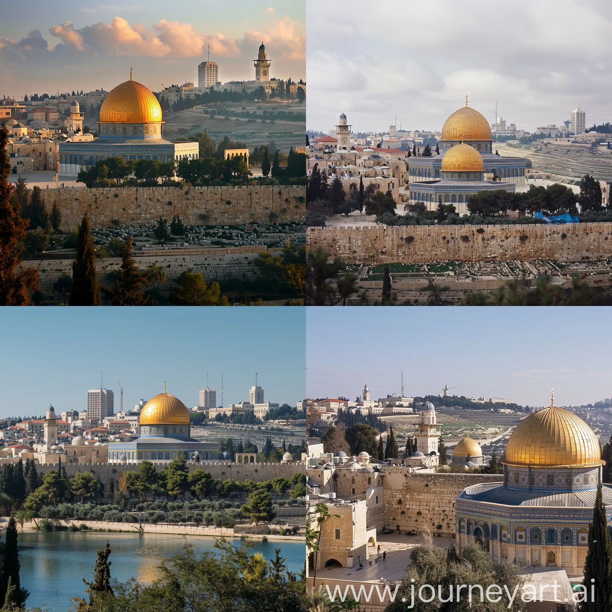 Palestine-Jerusalem-Historic-Cityscape-at-Twilight