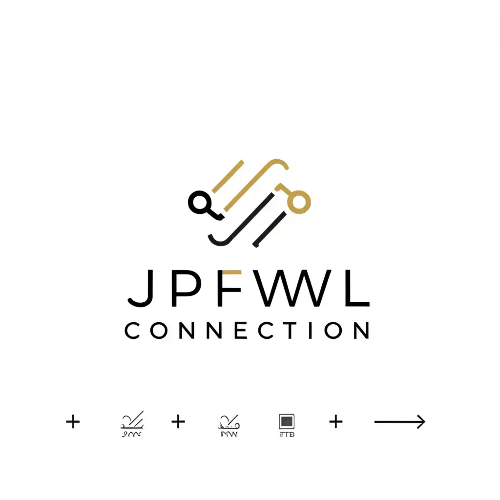 a logo design,with the text "JPWL CONNECTION", main symbol:word and lines，luxury,Minimalistic,clear background
