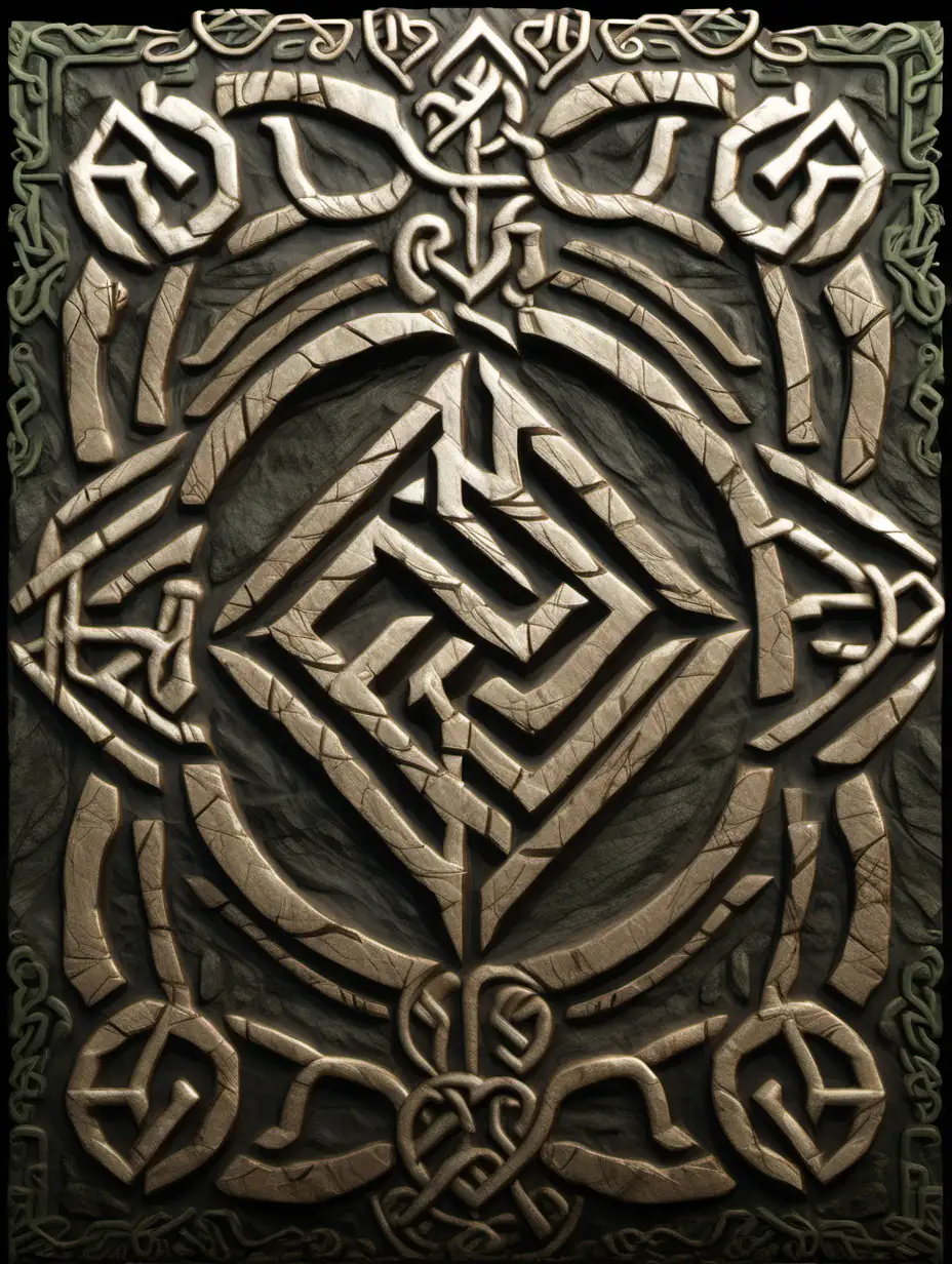Mystical Runes on Textured Fantasy Background