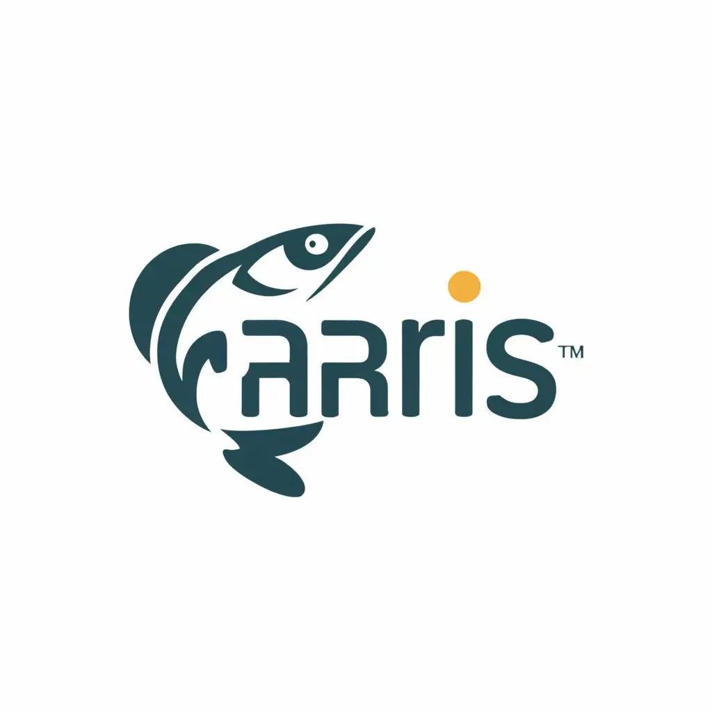 a logo design,with the text 'FARIS', main symbol:a fish,Moderate, clear background