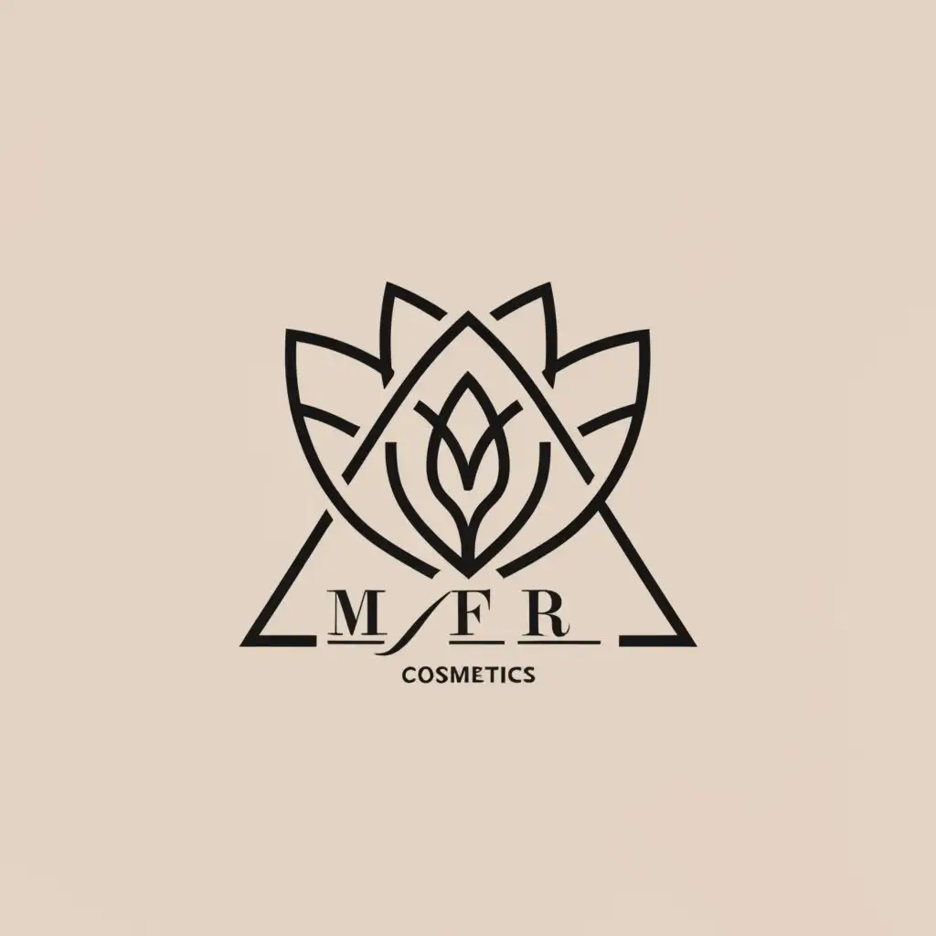 a logo design,with the text "MFR", main symbol:LOGO Design For MFR Cosmetic Symbol in Clean Minimalistic Style,Minimalistic,be used in Retail industry,clear background