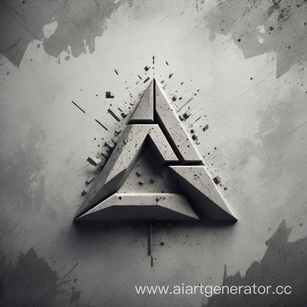  создай логотип для компании под названием композит бетон, сделай его в форме треугольника из трех частей