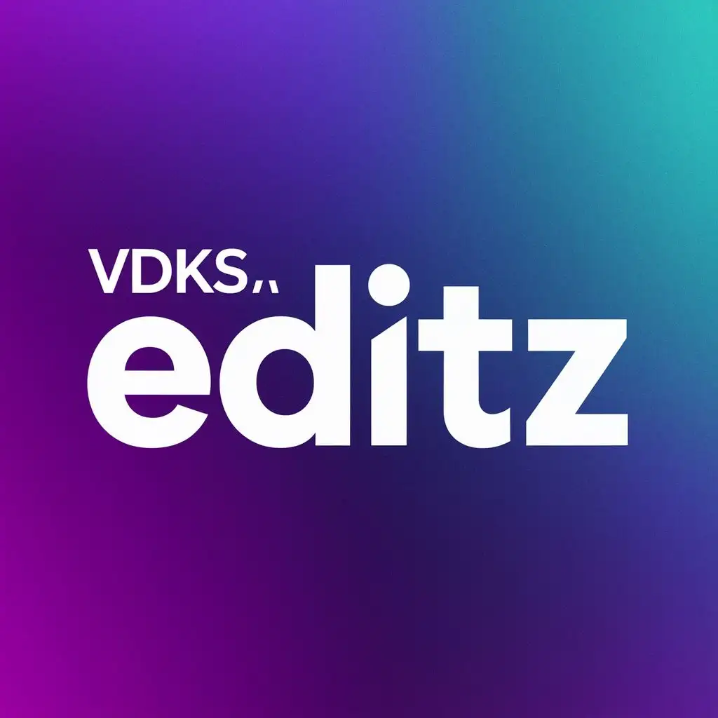 logo, editz, with the text "vdks_editz", typography, be used in Entertainment industry