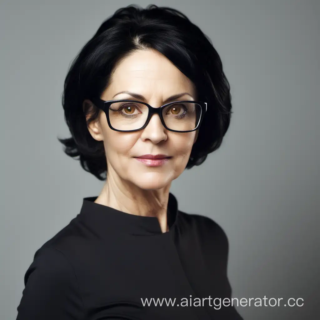 Stylish-40YearOld-Woman-with-Elegant-Black-Hair-and-Glasses