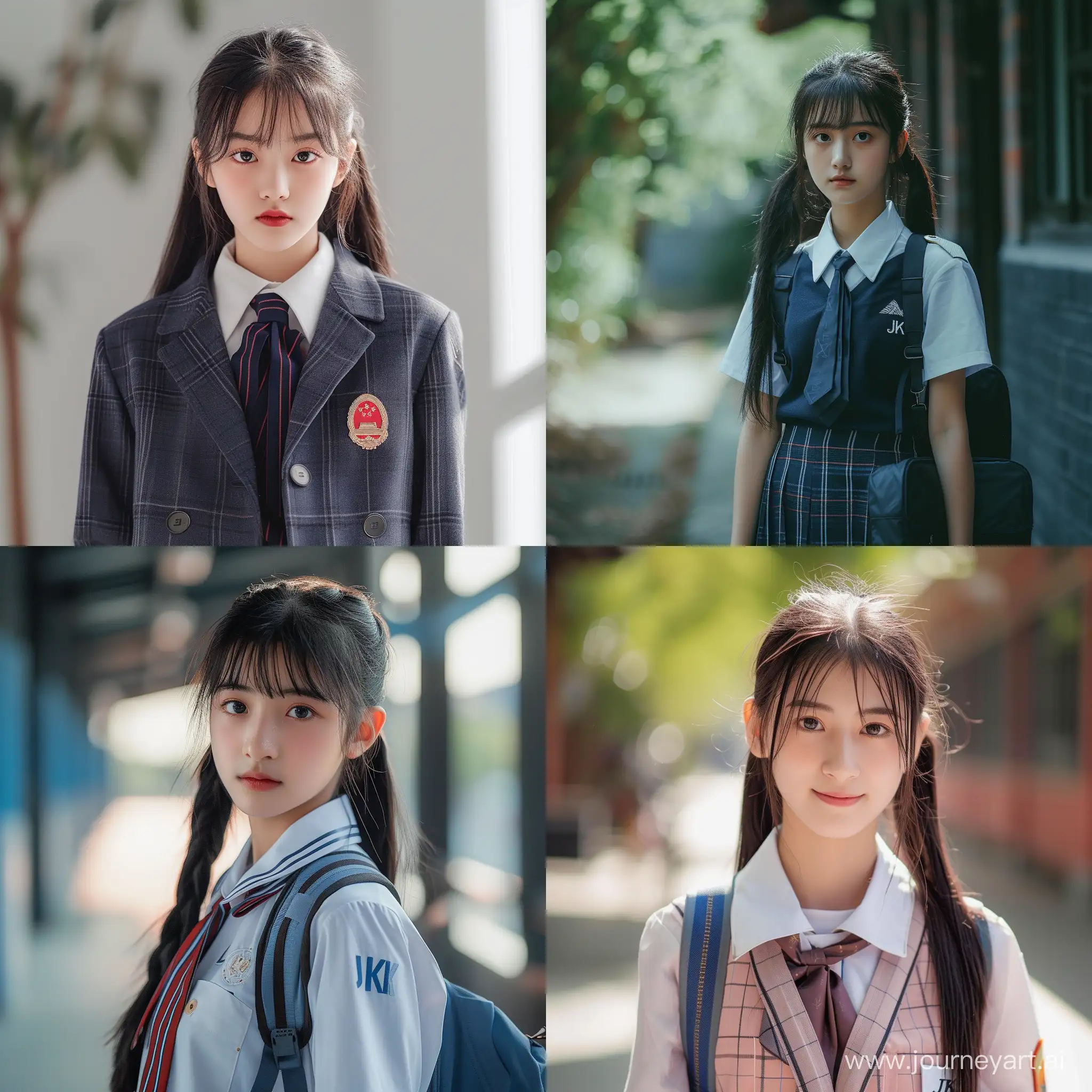 Charming-Chinese-High-School-Girl-in-JK-Uniform
