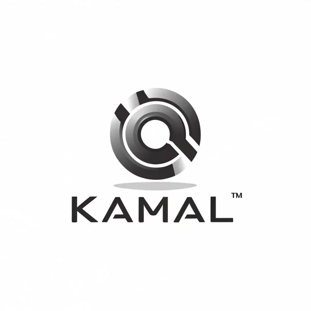 a logo design,with the text "KAMAL", main symbol:BEARING,Minimalistic,be used in Automotive industry,clear background