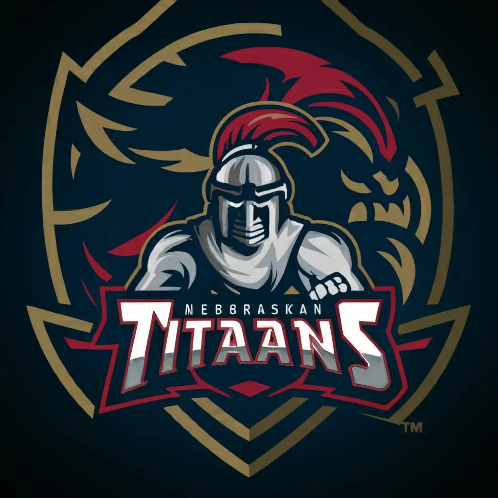 logo, Spartan, with the text "Nebraska Titans", typography, be used in Sports Fitness industry