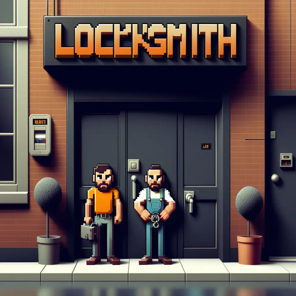 Nostalgic 8Bit Locksmith Crafting Pixelated Keys