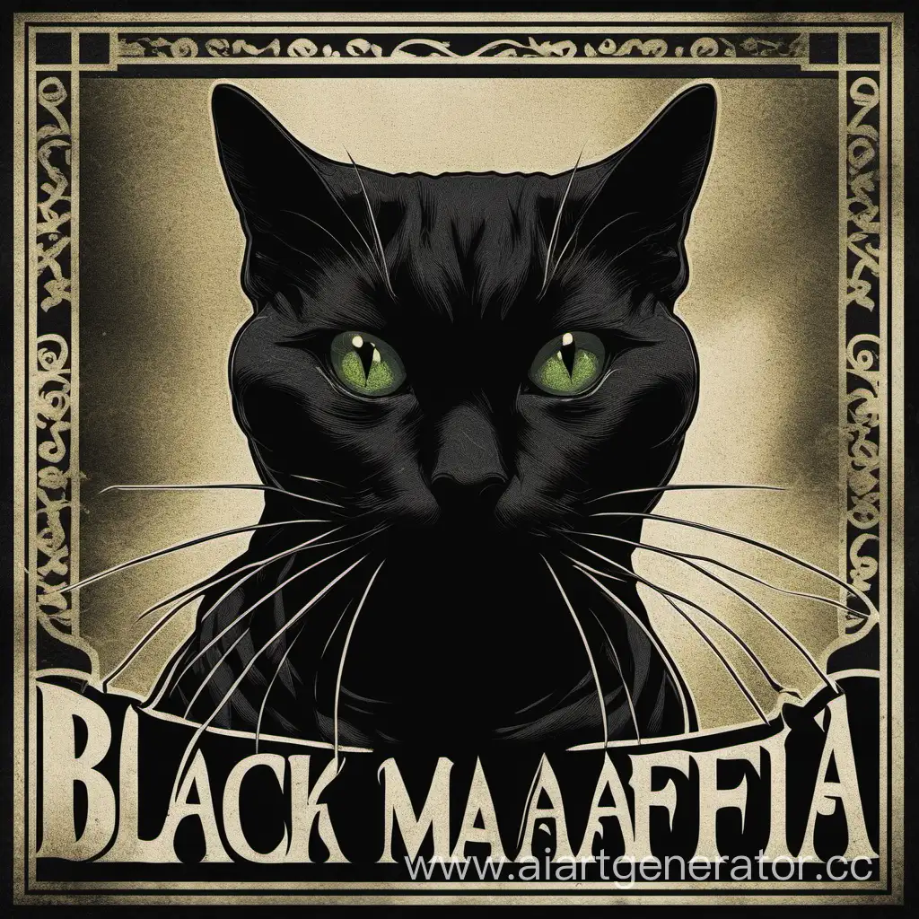 Black maffia cat