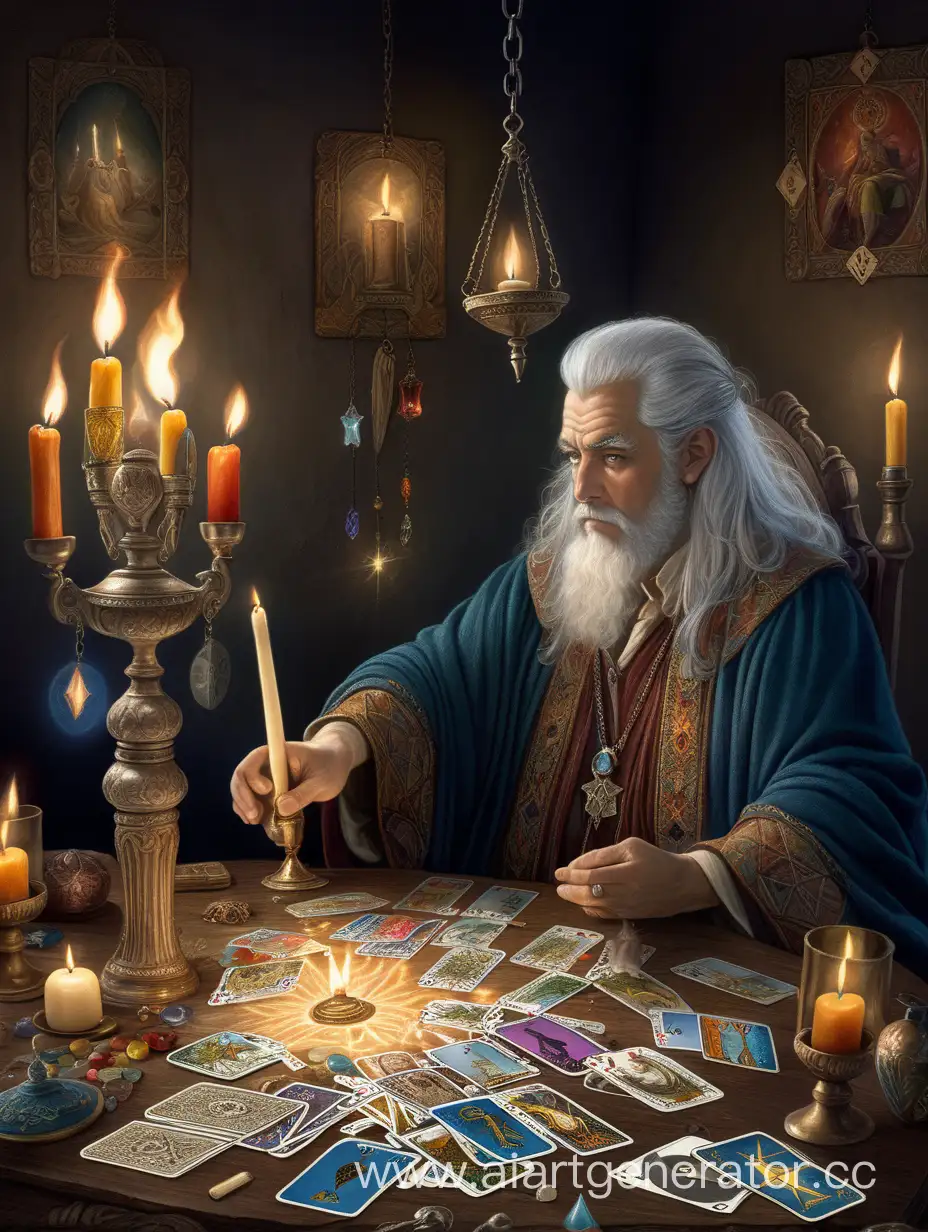 Mystical-Tarot-Card-Reader-with-Royal-Scepter-and-Candlelit-Ambiance