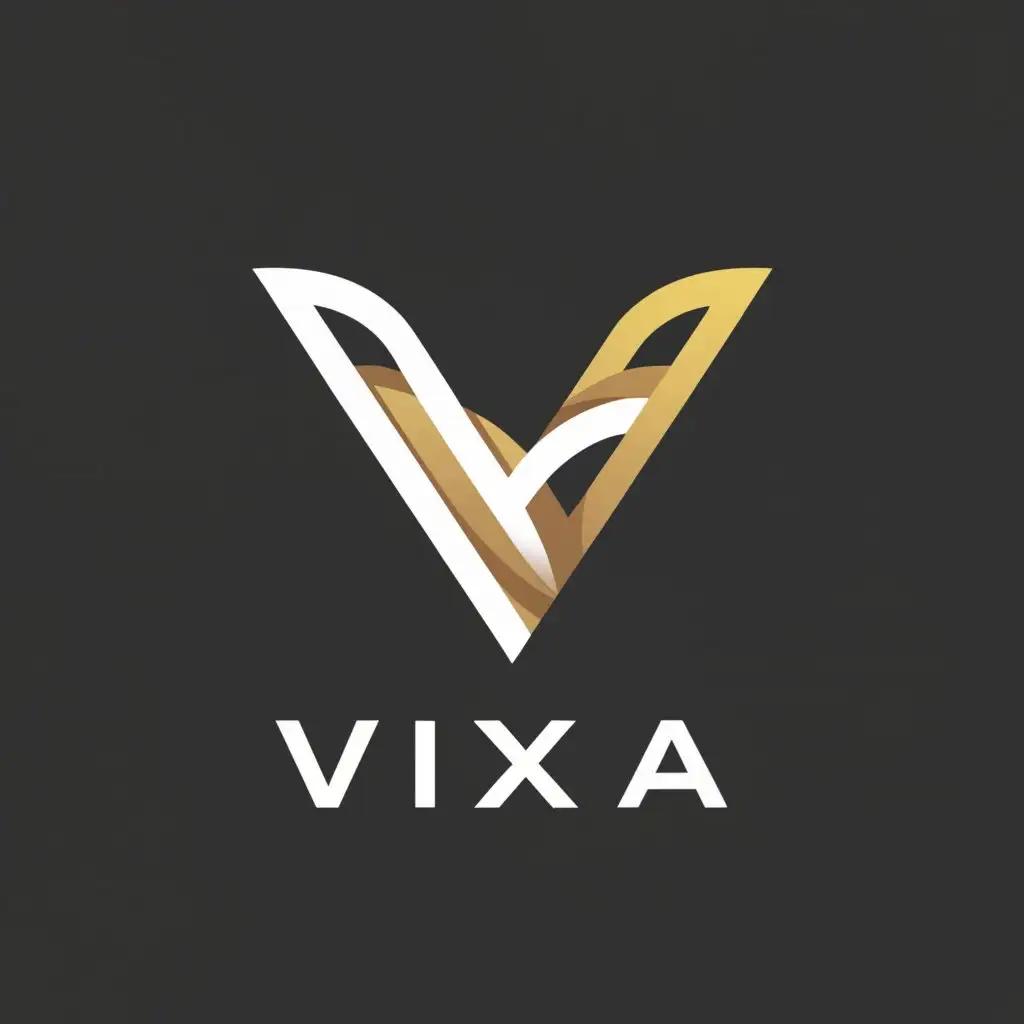 a logo design,with the text "VIXA", main symbol:the lteer V,Minimalistic,be used in Technology industry,clear background