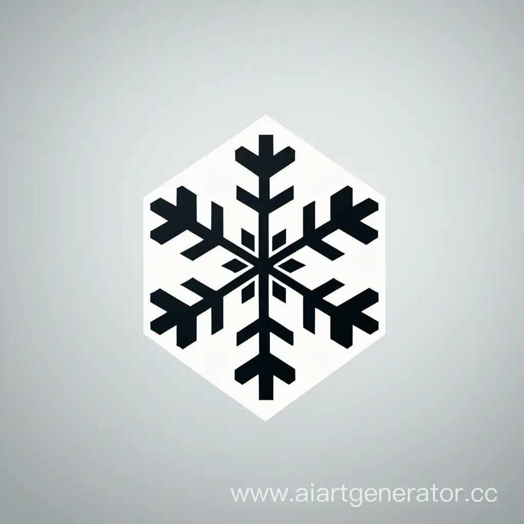 Logo for an esports team, featuring a minimalist snowflake in black