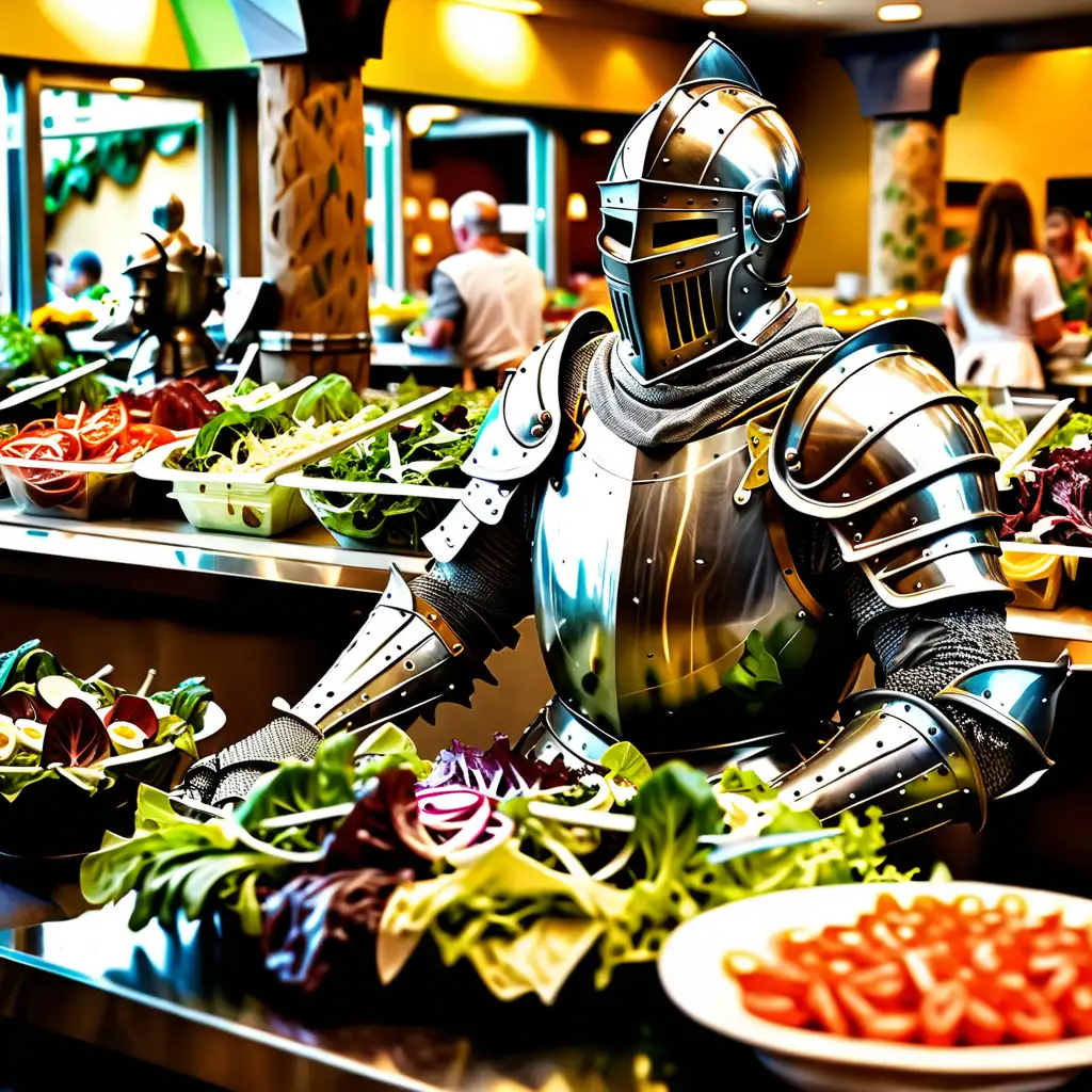 A knight at a salad bar