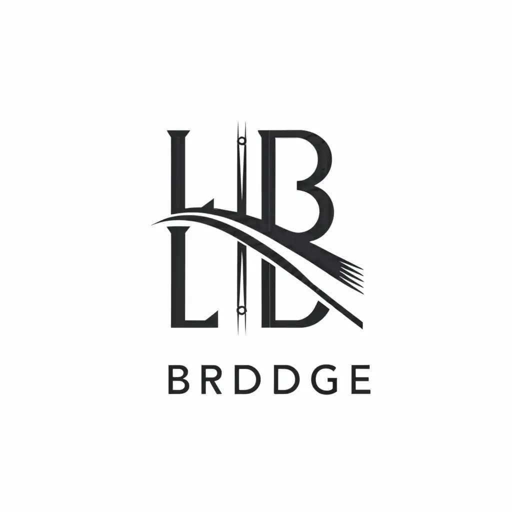 a logo design,with the text "make an L logo with B with a bridge concept modern", main symbol:bridge,Moderate,clear background
