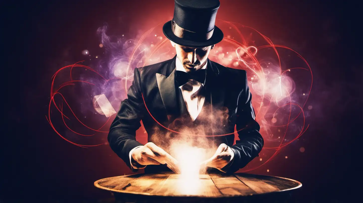 Magician Conjuring Mystical Energy