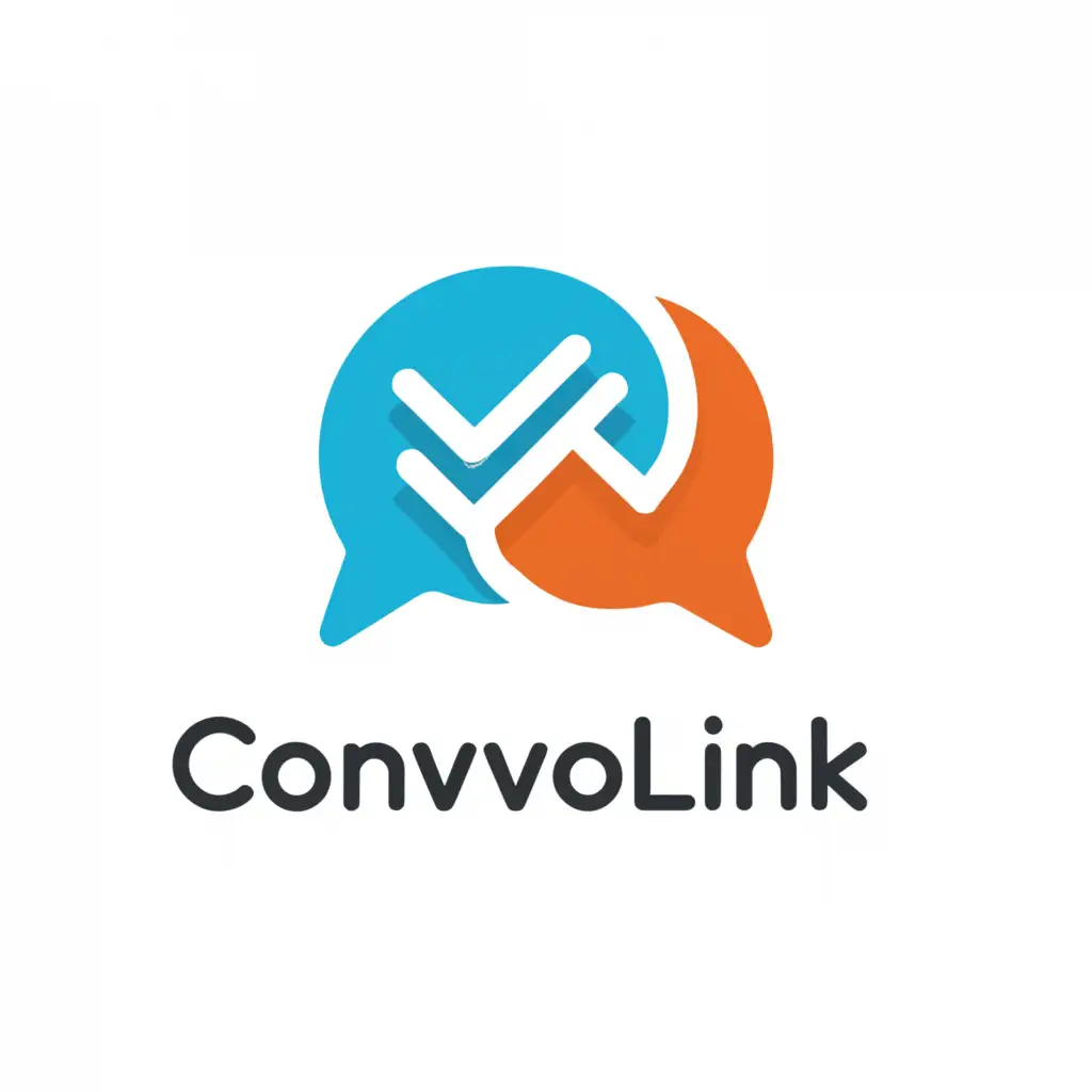 a logo design,with the text 'convolink', main symbol:the logo for chat application .,Moderate,be used in Education industry,clear background