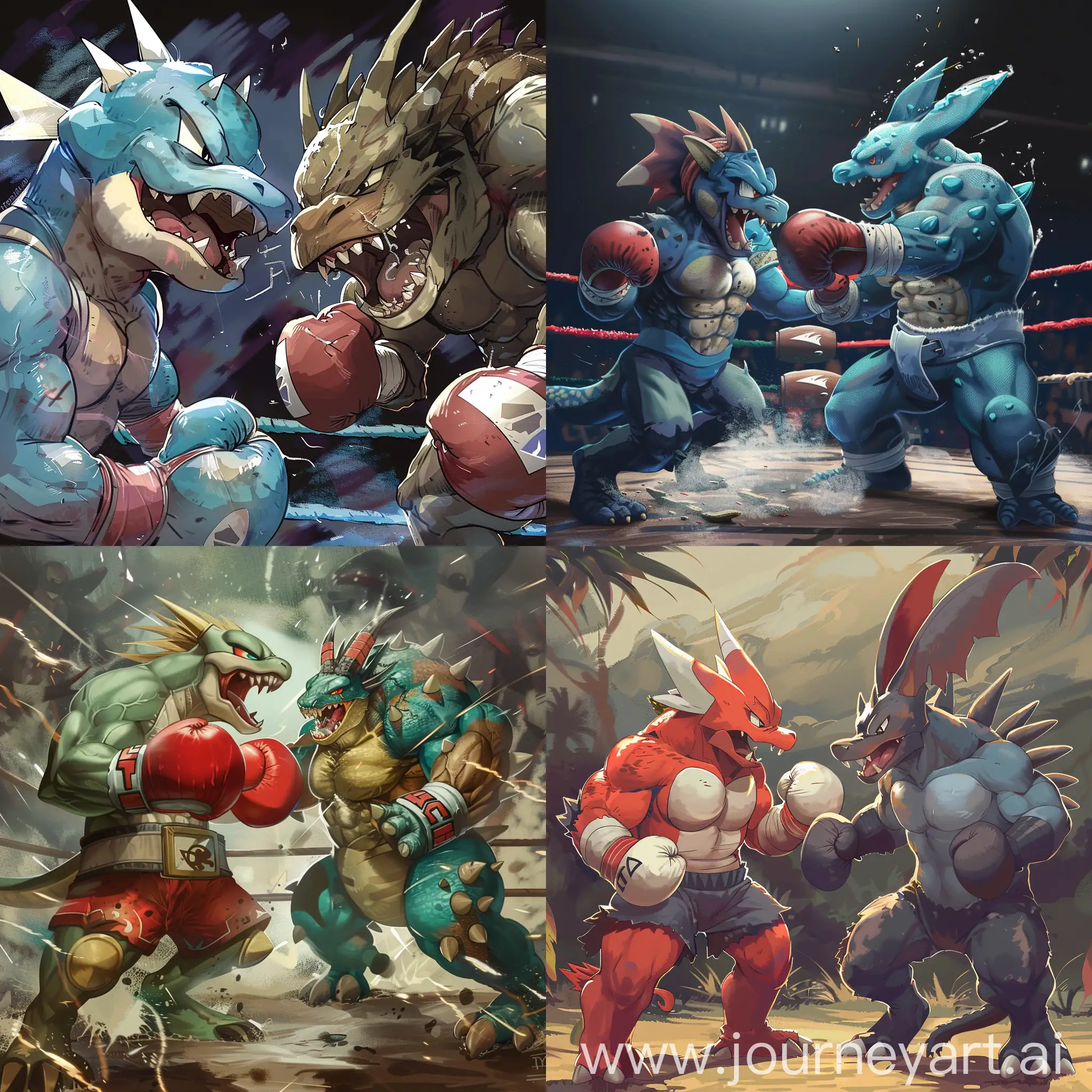 nidoking as a boxer versus tyranitar who is mma fighter
