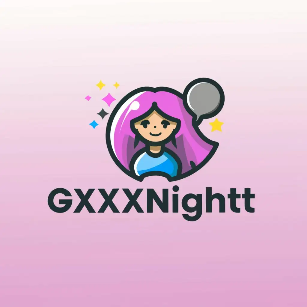 a logo design,with the text "gxxxnight", main symbol:Girls Chat Rooms,Moderate,clear background