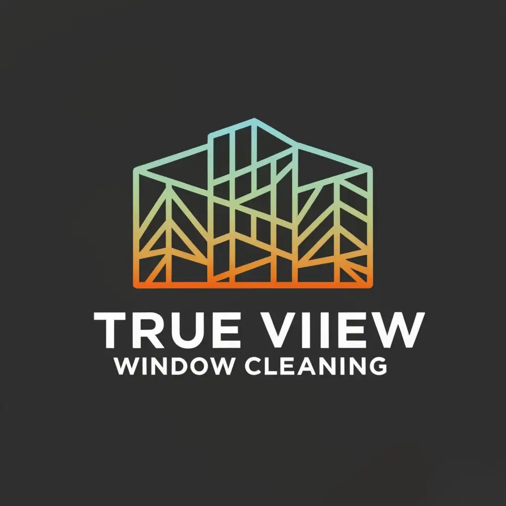 Logo-Design-for-True-View-Window-Cleaning-Majestic-Window-Mountains-on-a-Clear-Background