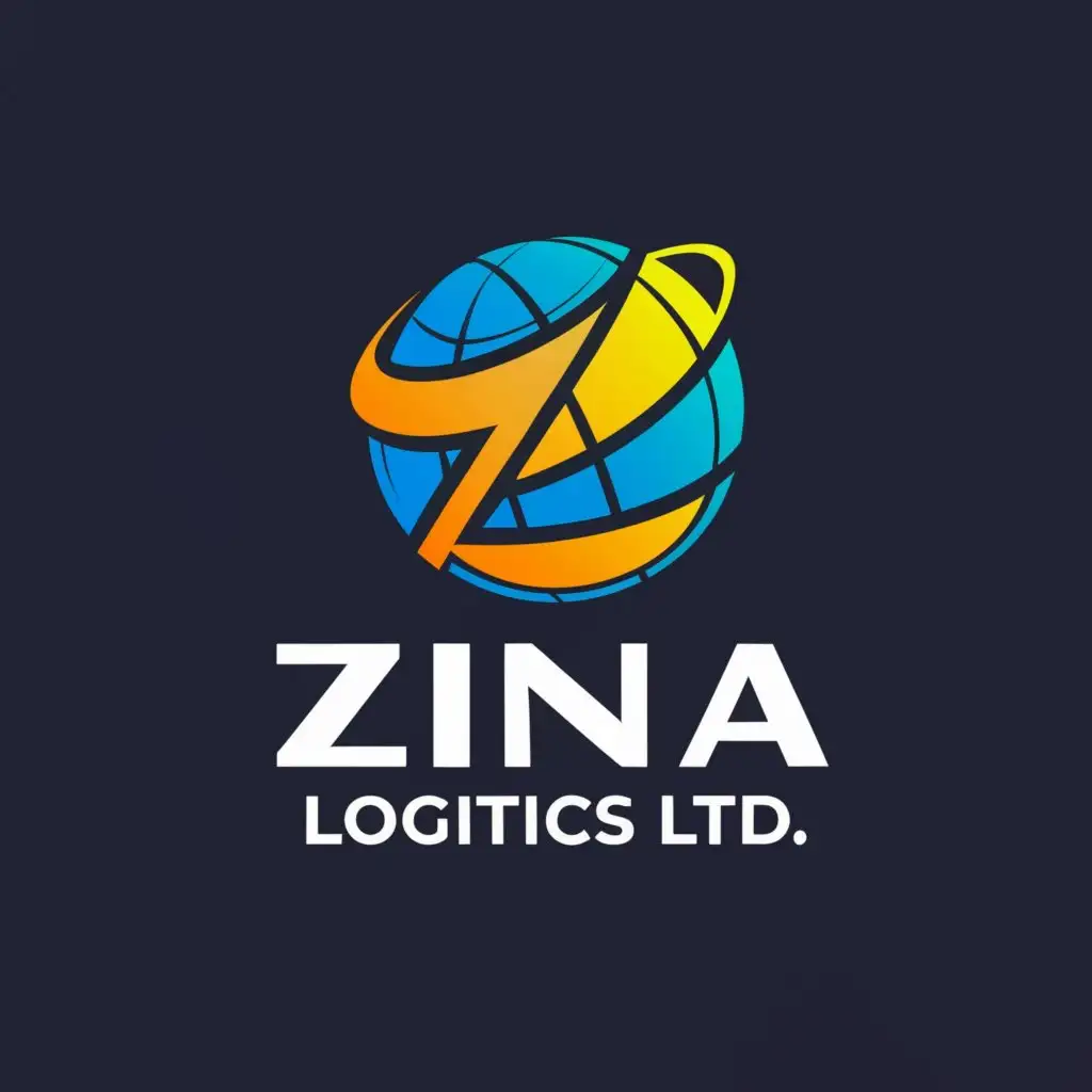 a logo design,with the text "Zina Logistics Ltd.", main symbol:ZINA,Moderate,be used in Travel industry,clear background