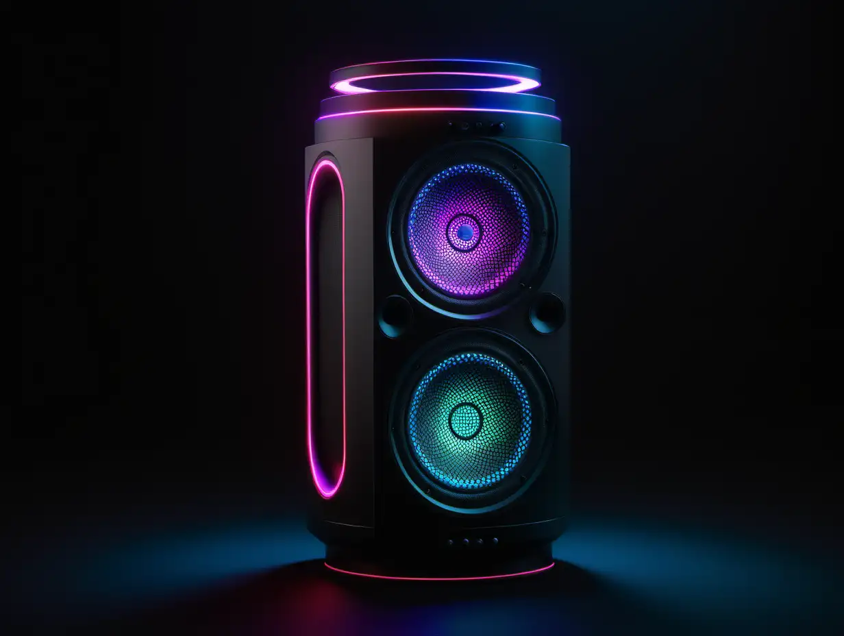 Cyberpunk Style Outdoor Speaker with RGB Lighting | MUSE AI