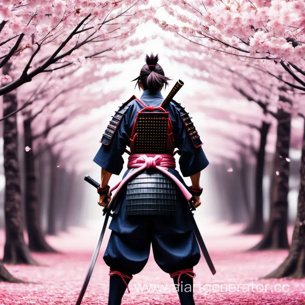 Sakura-Blossoms-with-a-Looming-Samurai-Presence