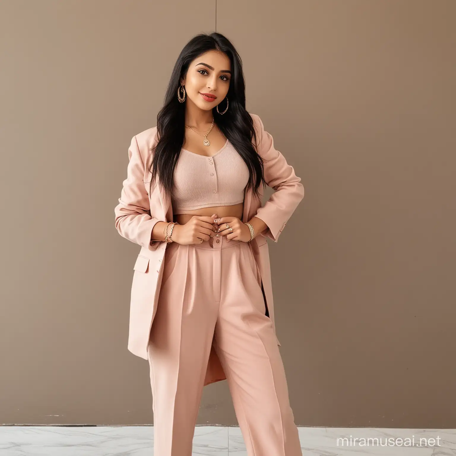Indian Influencer Promoting Business Services in Standing Position