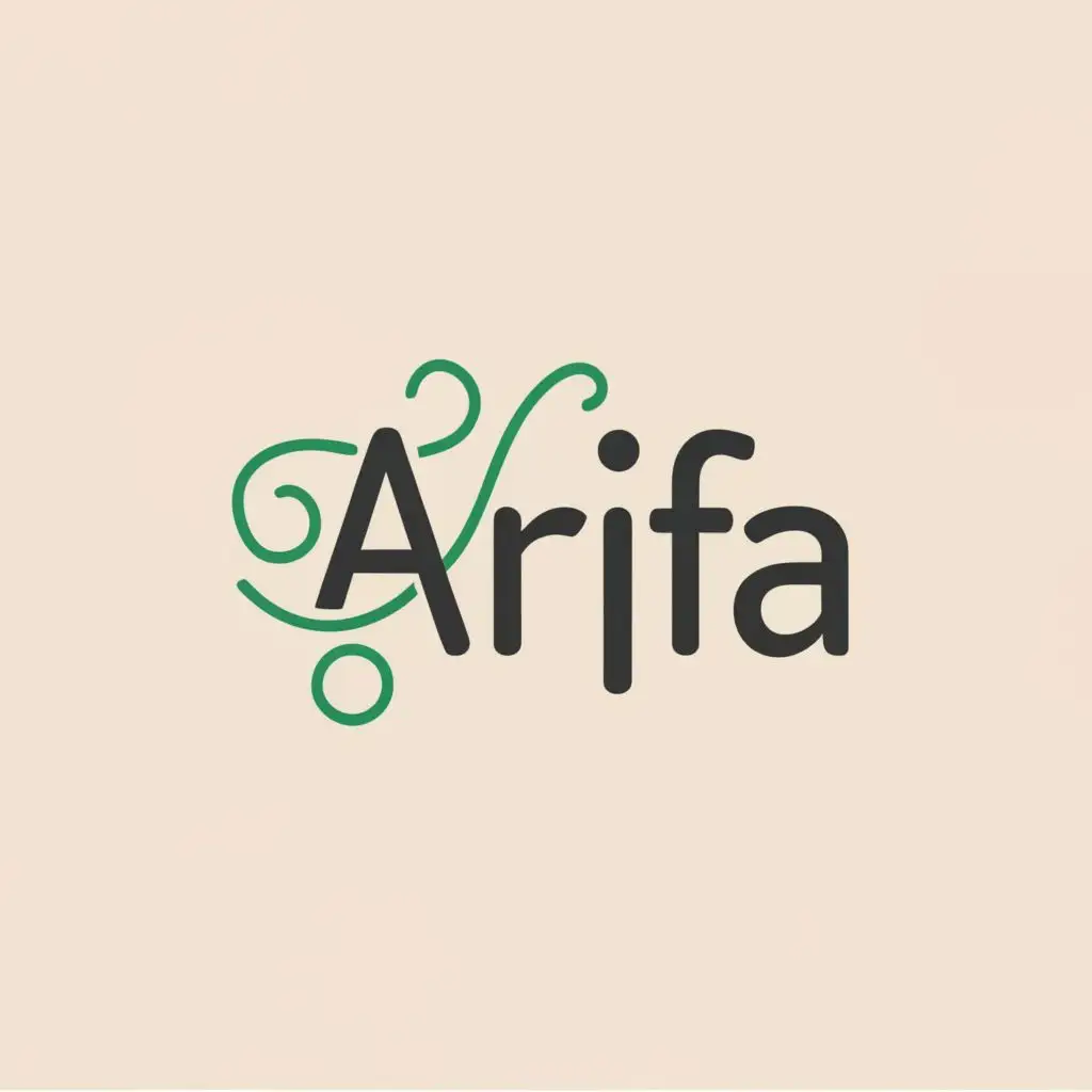 logo, Arifa, with the text "Arifa", typography, be used in Legal industry