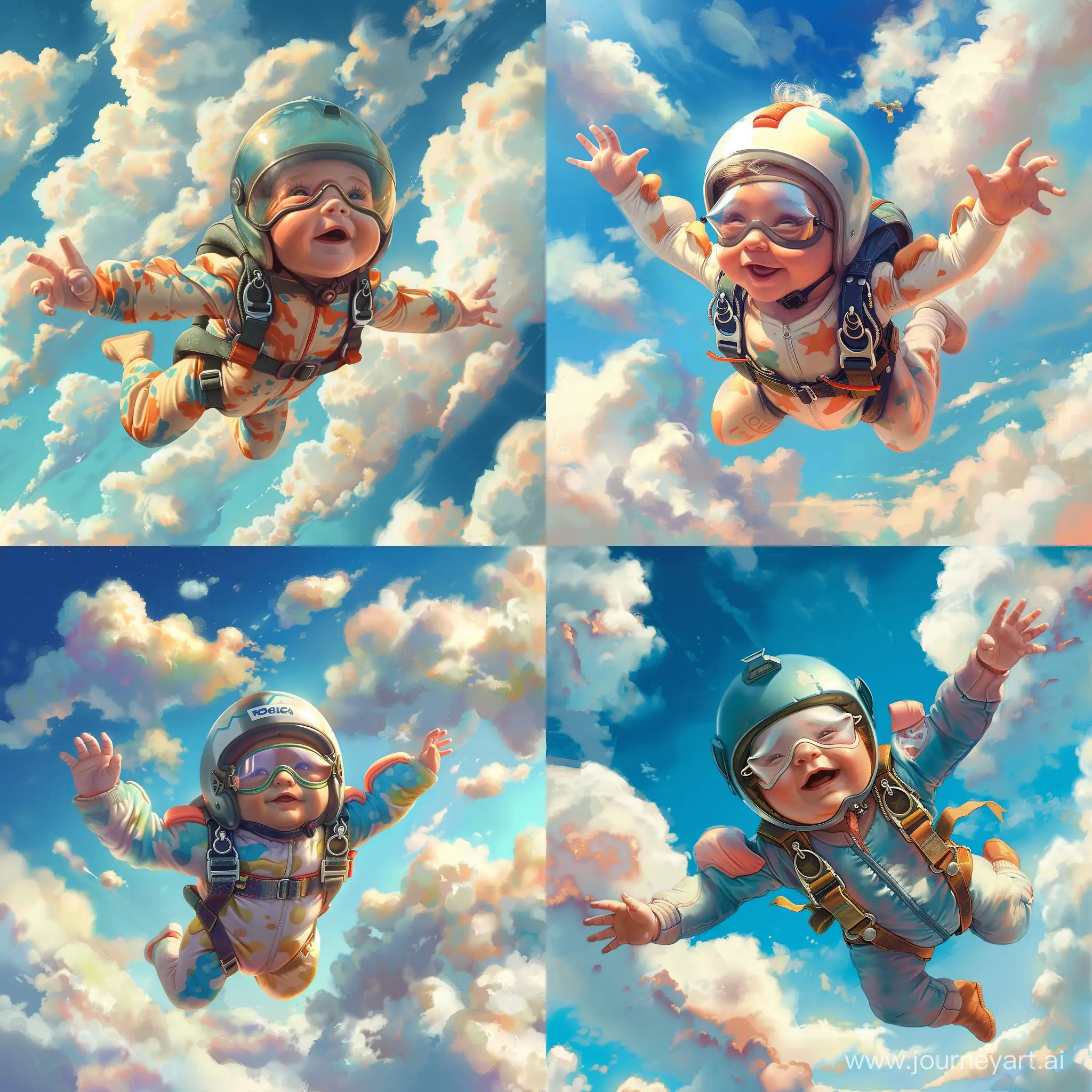 Joyful-Baby-Skydiving-Adventure-with-Fluffy-Clouds