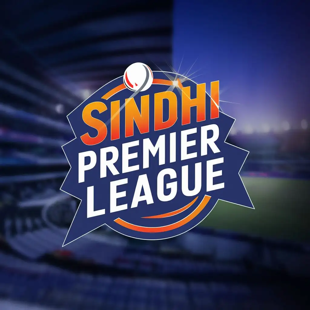 logo, Cricket, with the text "Sindhi Premier League", typography, be used in Entertainment industry