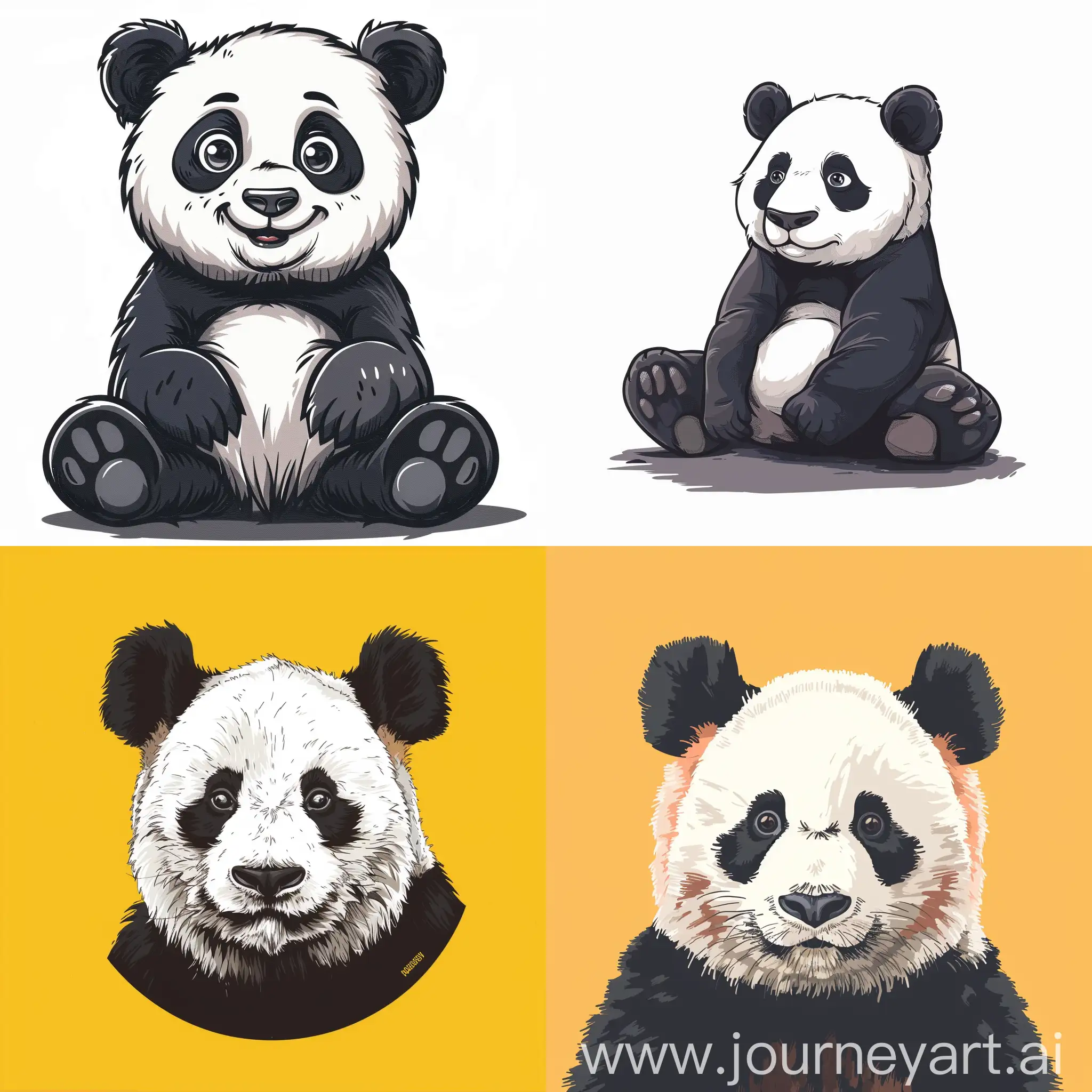 I want a panda in vector images