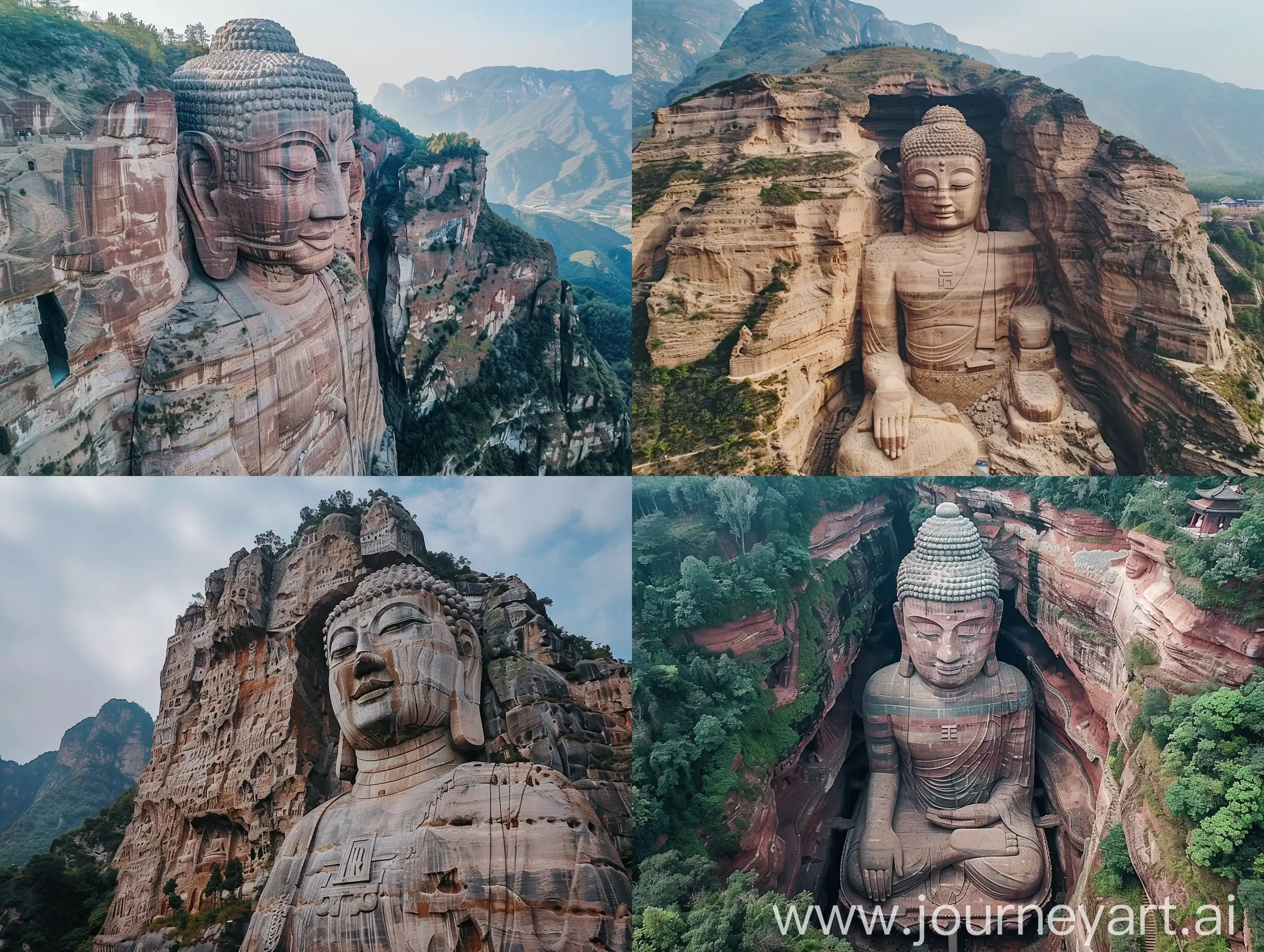Majestic-Mountain-Guardian-Enormous-CliffCarved-Buddha-Statue