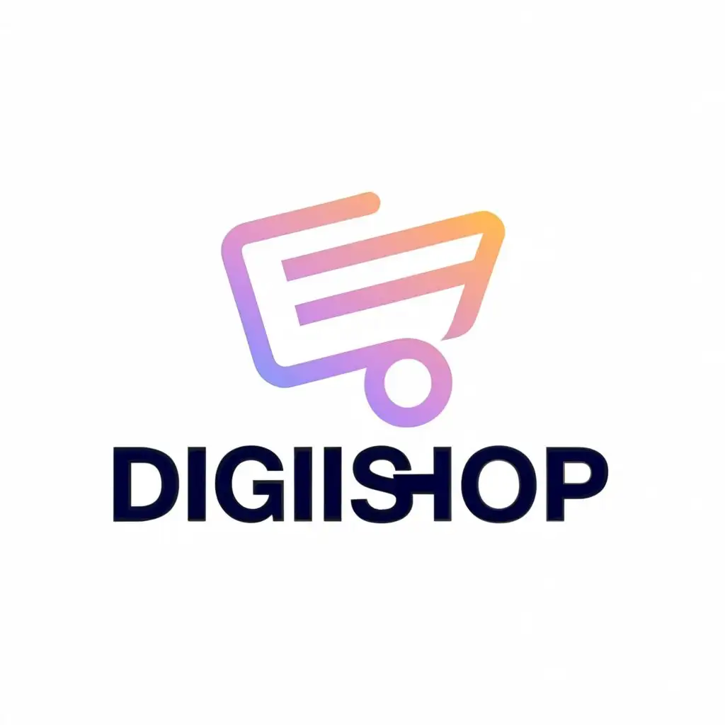 a logo design,with the text "DigiShop", main symbol:buyit,Moderate,be used in Technology industry,clear background