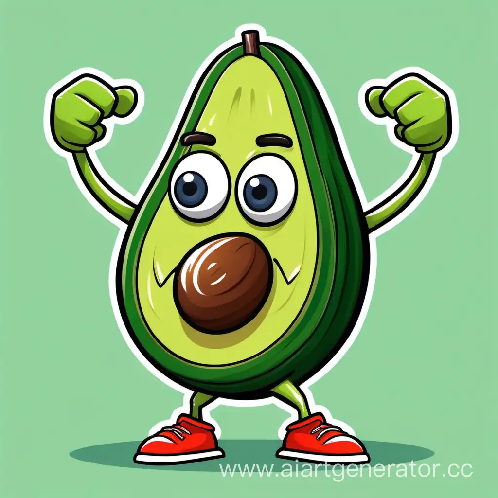 Muscular-Avocado-Cartoon-Character-Strong-and-Fit-Fruit-Illustration