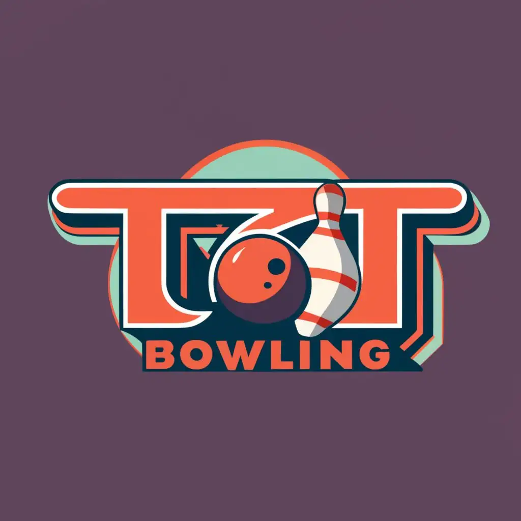 logo, Bowling Ball, with the text "TZT Bowling", typography