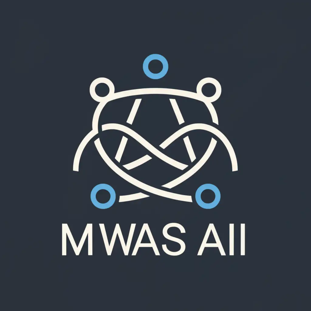 a logo design,with the text "mwas ai", main symbol:stars,Moderate,clear background