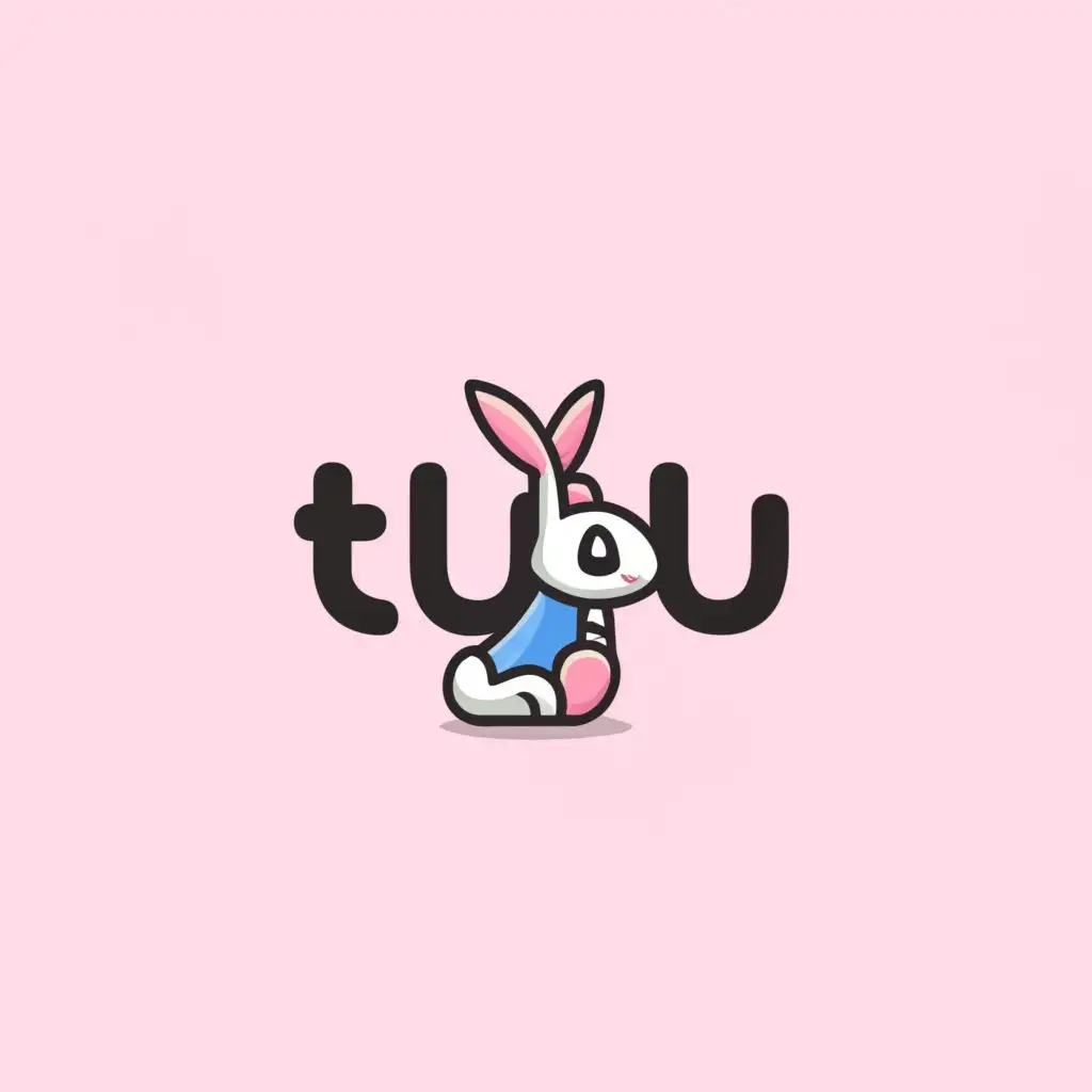 a logo design,with the text "tutu", main symbol:rabbit

,Moderate,be used in Retail industry,clear background