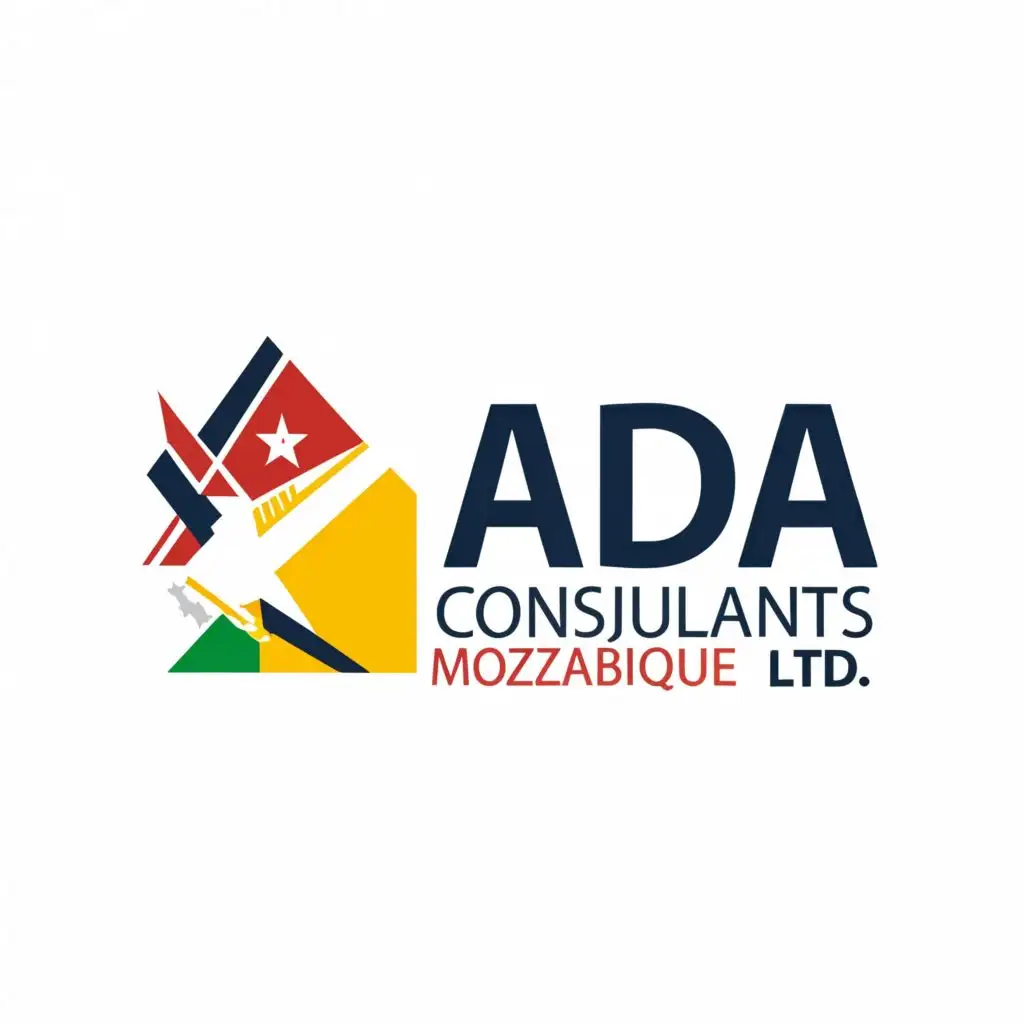 logo, Mozambican based consulting company, with the text "ADA Consultants Ltd", typography
add flag of Mozambique