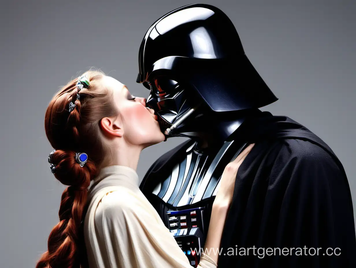 Fem Obi-Wan Kenobi Kissing Darth Vader