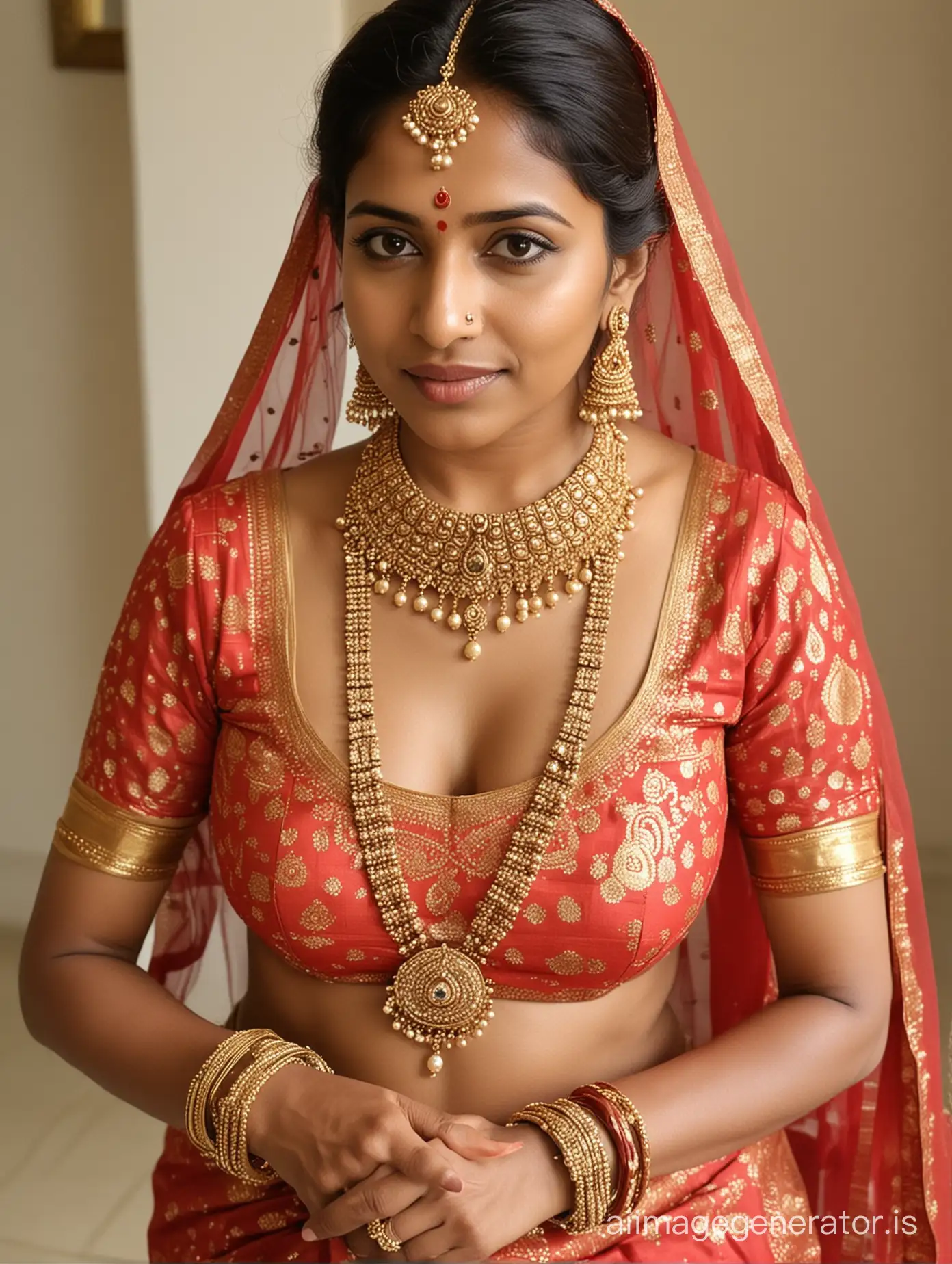 Matured South Indian fully nude in wedding jewellery 38 years old